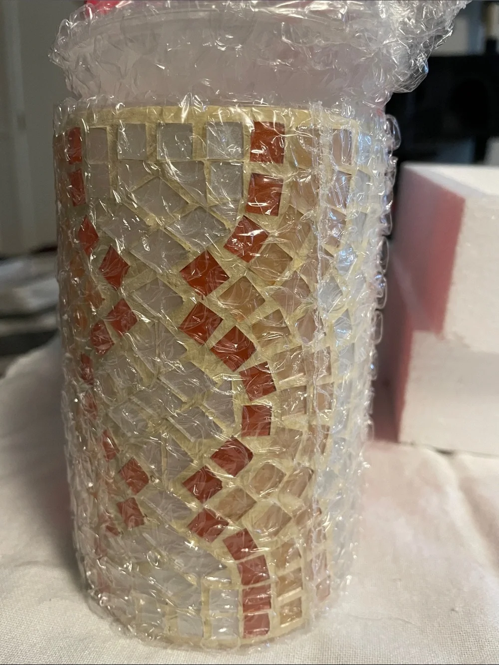 Decorative Mosaic Glass accent shade for a wax warmer